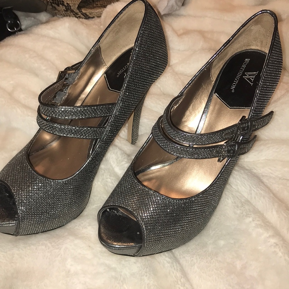 Silver sparkle heels❤️